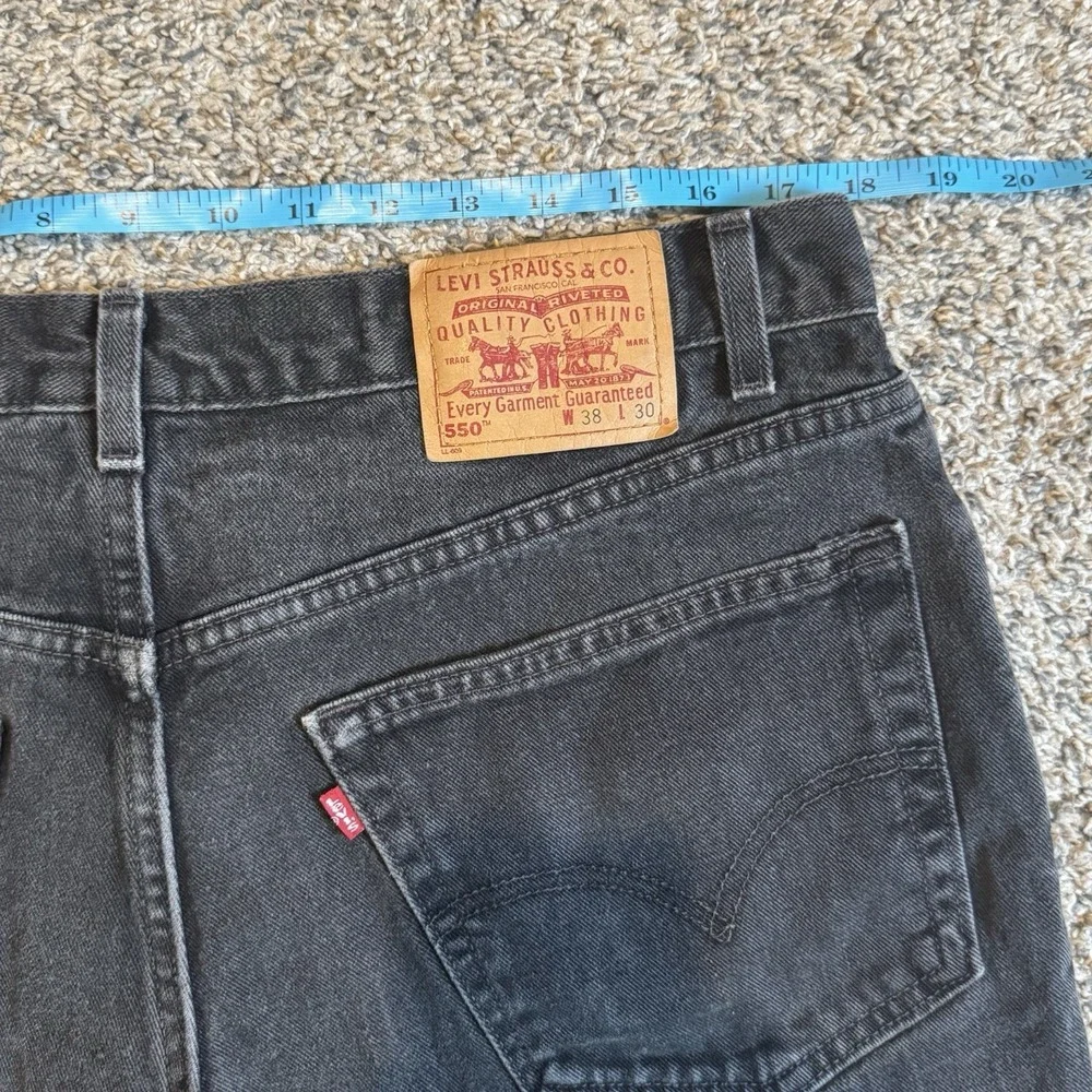 Levi's 550 Relaxed Fit Jeans Mens 38x30 Vintage Made in USA Black Baggy Y2K